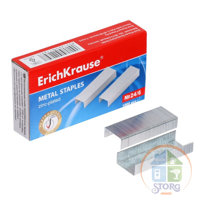 Скобы для степлера №24/6 ErichKrause 1000шт 1189 1013775