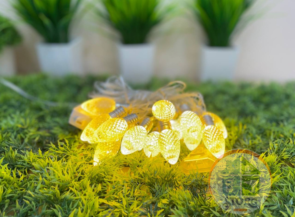 Гирлянда S-TORG Шишка прозрачная желтая LED арт.РА-17 Супер яркая ! Топ продаж