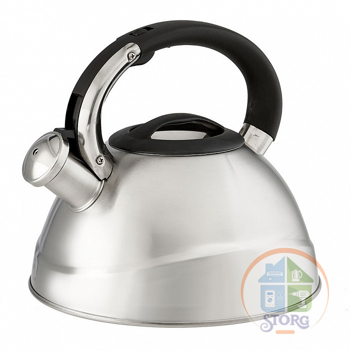 Чайник металлический ALPENKOK AK-531, из нерж.стали 3л, со свистком, капсул.дно