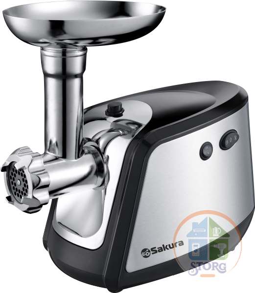 Мясорубка электрическая SAKURA SA-6407 1800Вт, с функцией реверса, насадками кеббе, для сосисок Мясорубка электрическая SAKURA SA-6407 1800Вт, с функцией реверса, насадками кеббе, для сосисок