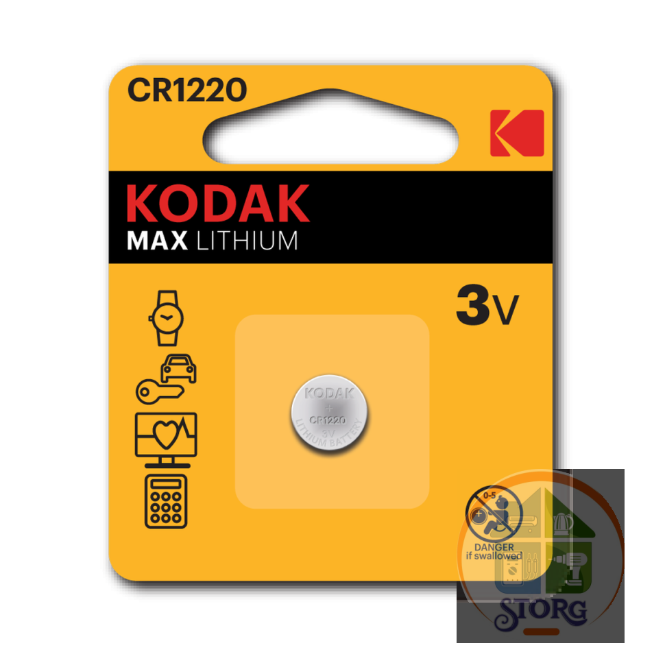 Элемент питания KODAK CR1220/1BL MAX Lithium