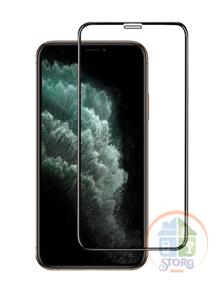 Защитное стекло 9D для Apple iPhone 12 Mini черное (тех.пак) н.с