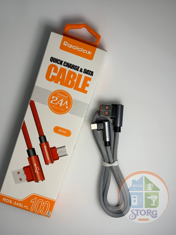USB кабель Reddax RDX-345 L+L micro usb 1м нейлон (grey)