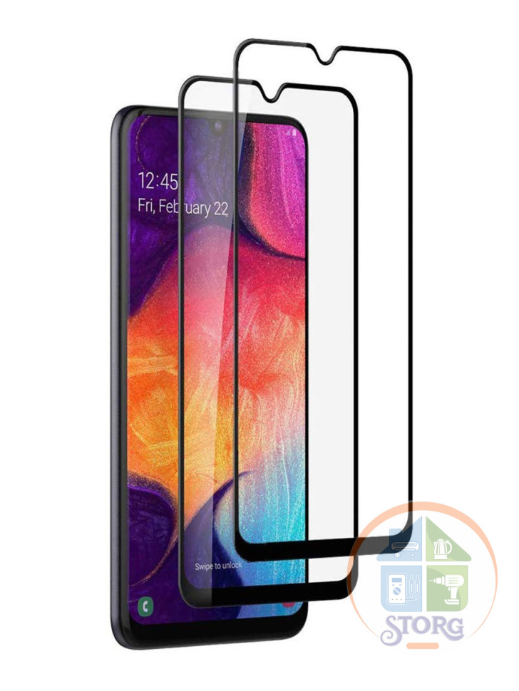 Защитное стекло для Samsung A21S 2020/A215f 5D полный клей тех/пак (black)