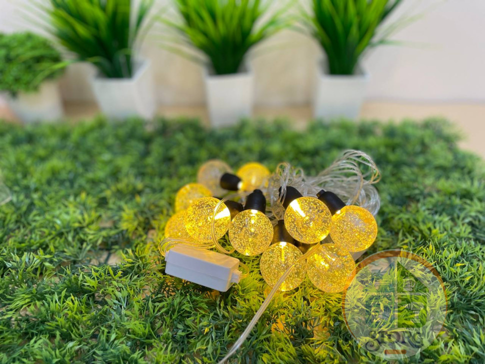 Гирлянда S-TORG Шарик большой прозрачный желтый LED арт.РА-27 Супер яркая ! Топ продаж