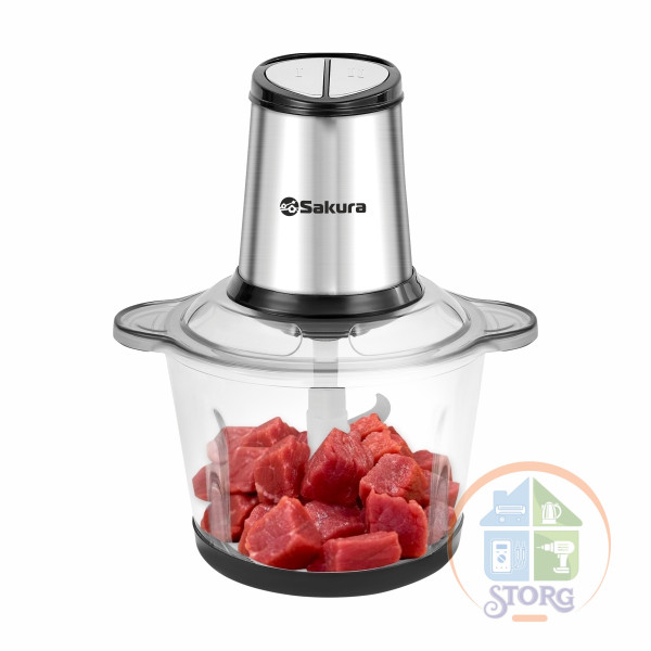 Измельчитель Чоппер SAKURA SA-6269BS, 800Вт, чаша 3 л, стеклянный, 2 скорости Измельчитель Чоппер SAKURA SA-6269BS, 800Вт, чаша 3 л, стеклянный, 2 скорости