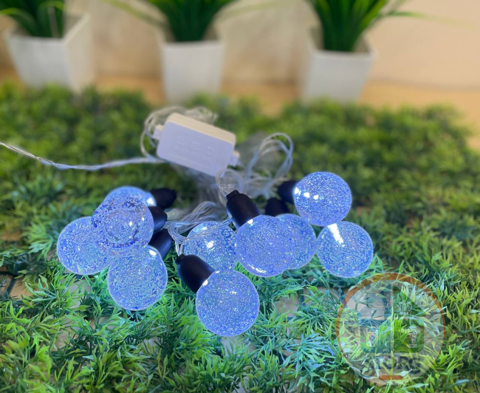 Гирлянда S-TORG Шарик большой прозрачный белый LED арт.РА-28 Супер яркая ! Топ продаж