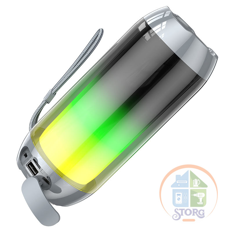 Портативная колонка Borofone BR25 Crazy sound colorful luminous BT (grey)