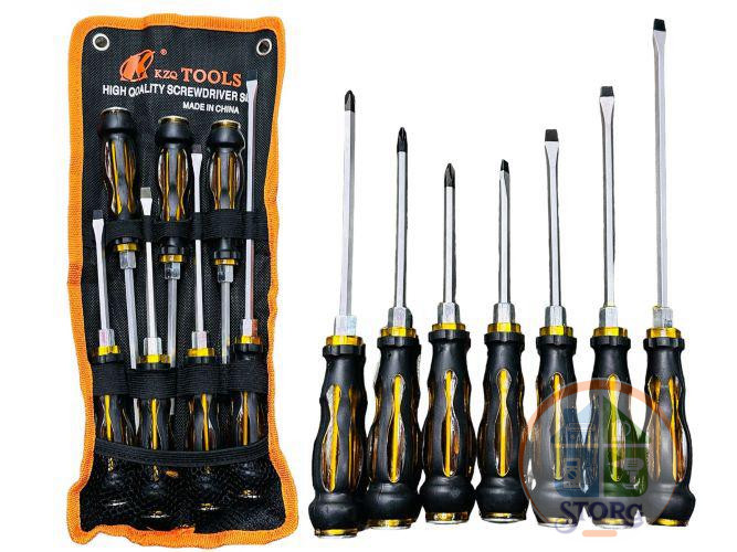Набор ударной отверток крестовые плоские 7pcs KZQ TOOLS