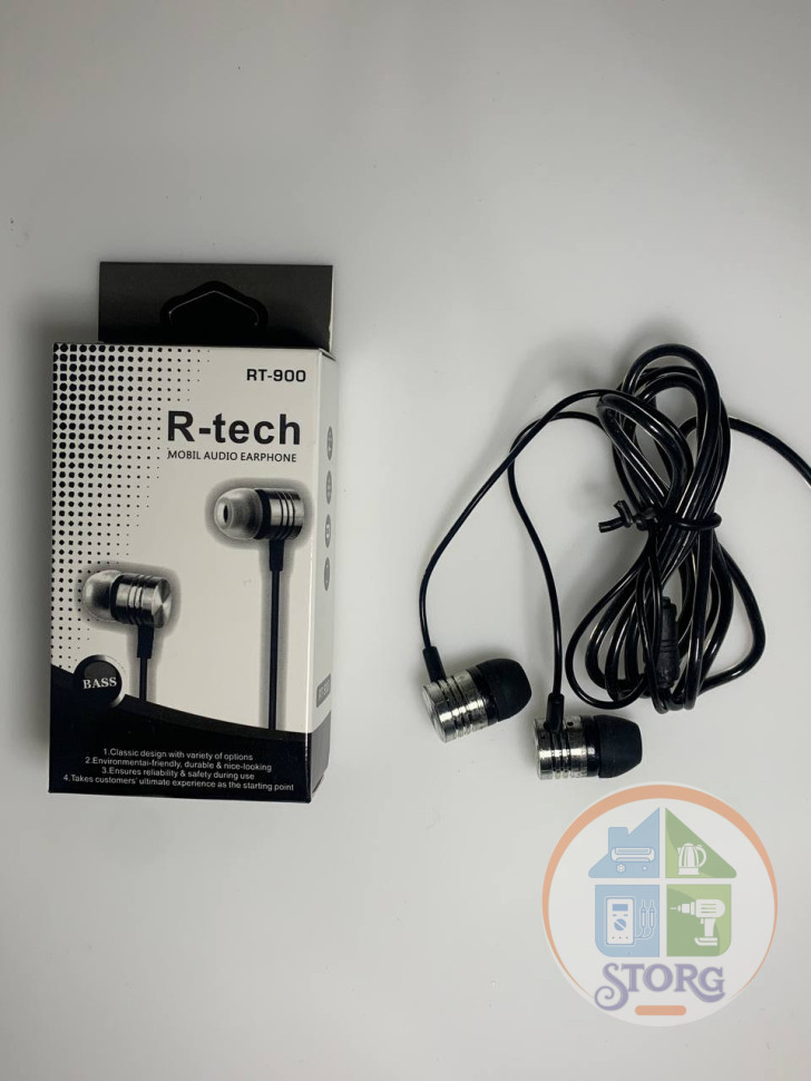 Вакуумные внутриканальные наушники R-Tech RT-900 (Черный)