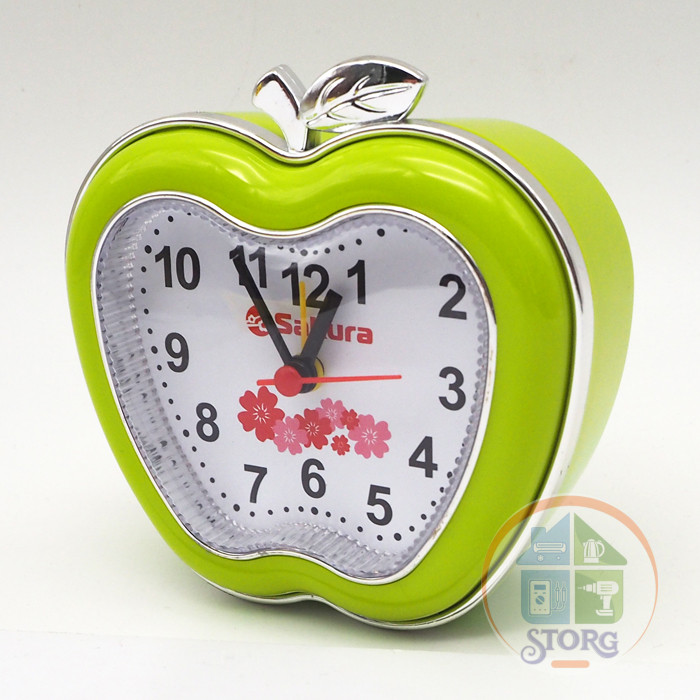 Будильник кварцевый SAKURA SA-8509GR, дискретный ход, подсветка