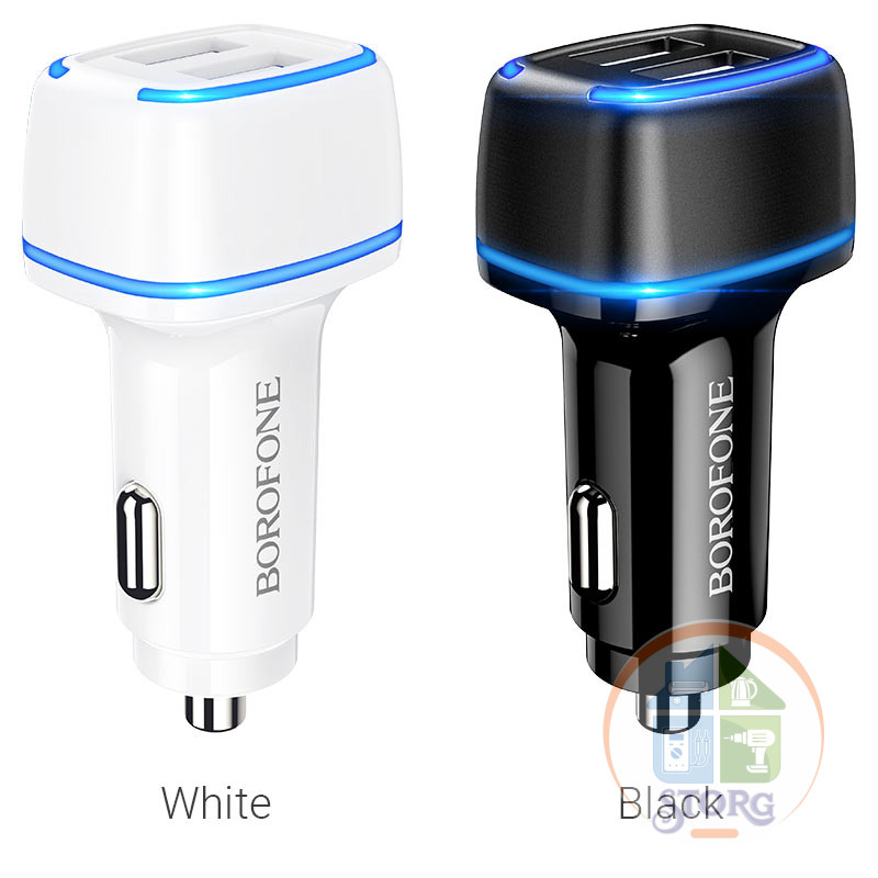 АЗУ Borofone BZ14 Max ambient light 5V/2,4A 2USB, white