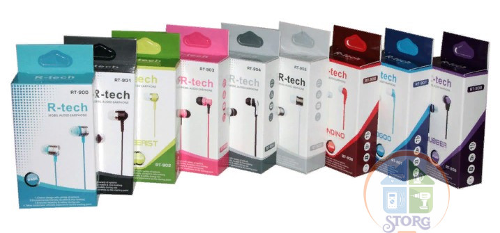 Вакуумные внутриканальные наушники R-Tech RT-903 (Черный)
