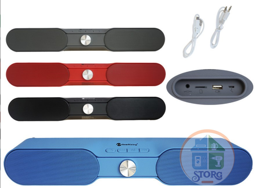 Портативная колонка-Саундбар с bluetooth New Rixing  NR4017 (blue)