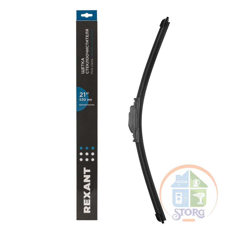 Щетка стеклоочистителя бескаркасная Multi Clamp, 530мм REXANT