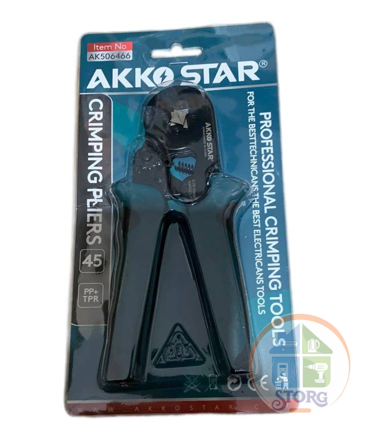 Пресс-клещи обжимные AKKOSTAR для наконечника проводов 0.25-0.10мм (долька.10шт)
