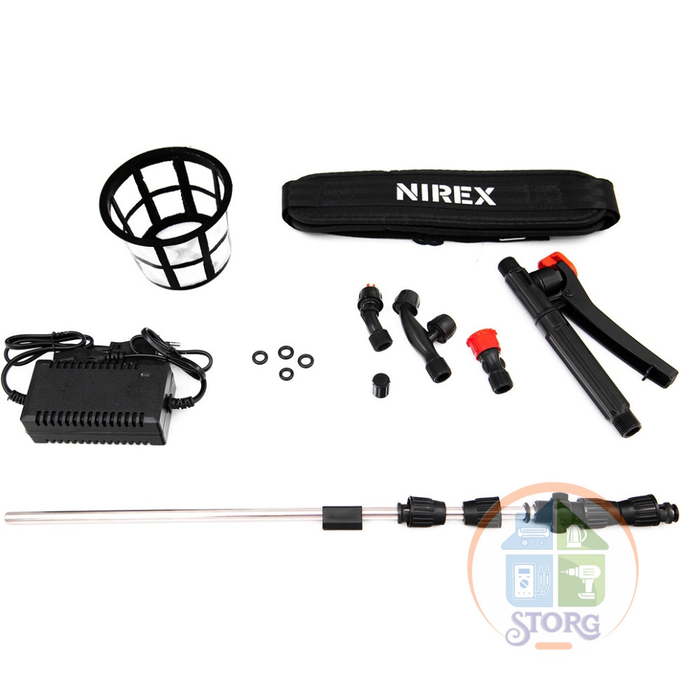 Опрыскиватель аккумуляторный NIREX NBS-16 16л -8Аh, 24 мес Гарантия, рег.мощности,насос 3.8 л/м