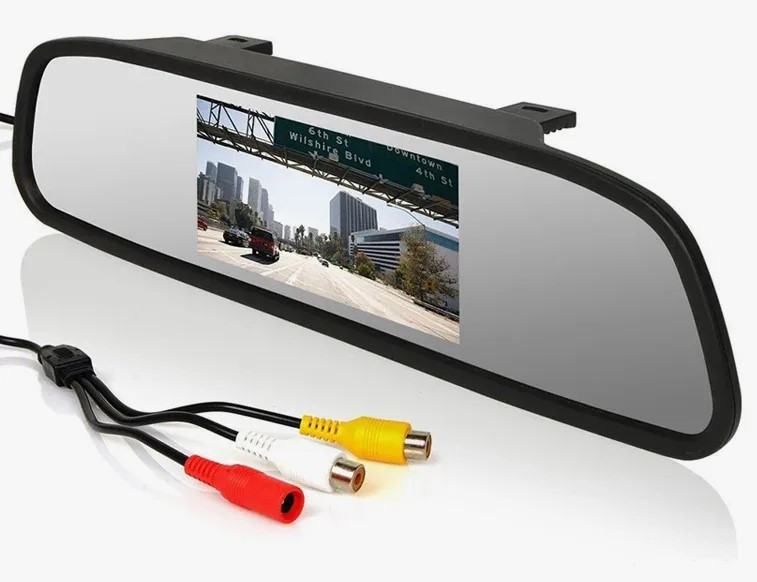 Зеркало заднего вида с монитором  STORG ET-436 4.3" XZ436 + 3rca