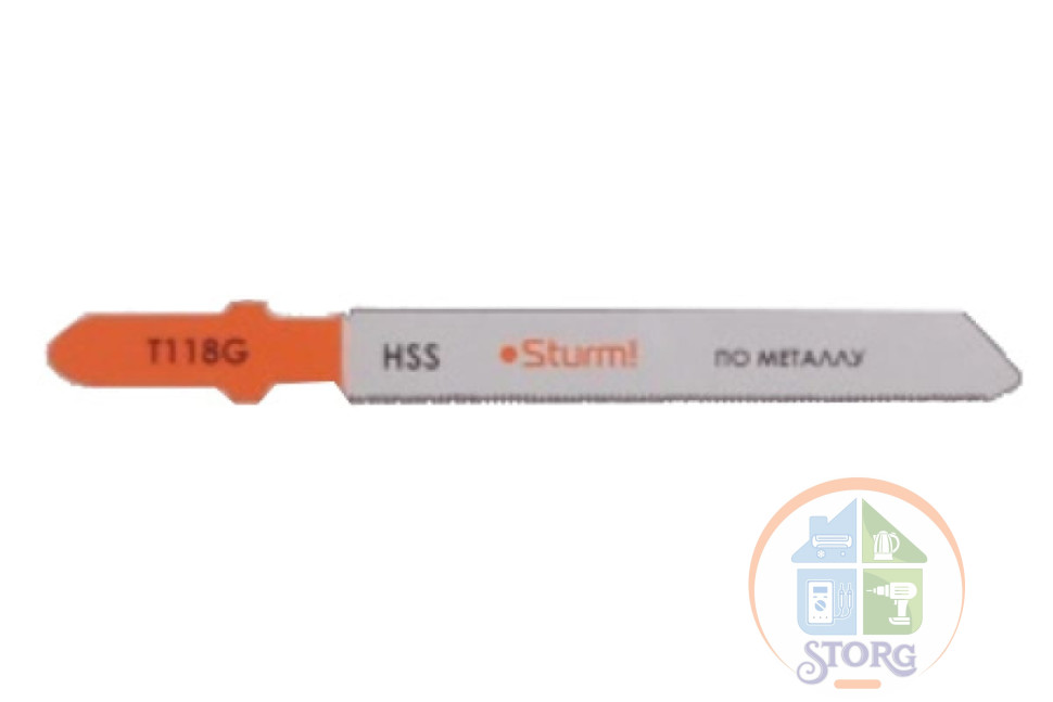 Пилки для лобзика Sturm! 5250701 по металлу T118G 2шт, для тонких цветных металлов
