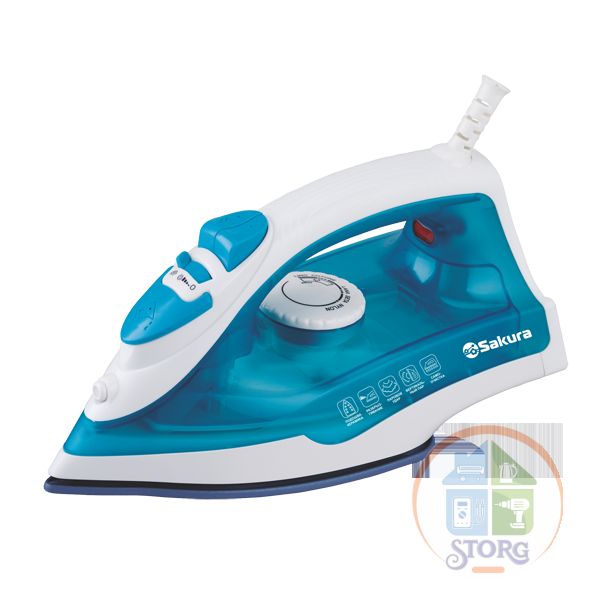 Утюг SAKURA SA-3063NG, 800Вт, тефлон.подошва, пар.увлажнение, самоочистка Утюг SAKURA SA-3063NG, 800Вт, тефлон.подошва, пар.увлажнение, самоочистка
