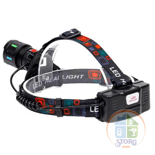 Налобный фонарь Лазерный диод 22w ИСКРА IR-8087, 1 Режим свечения, 2 Аккумулятора