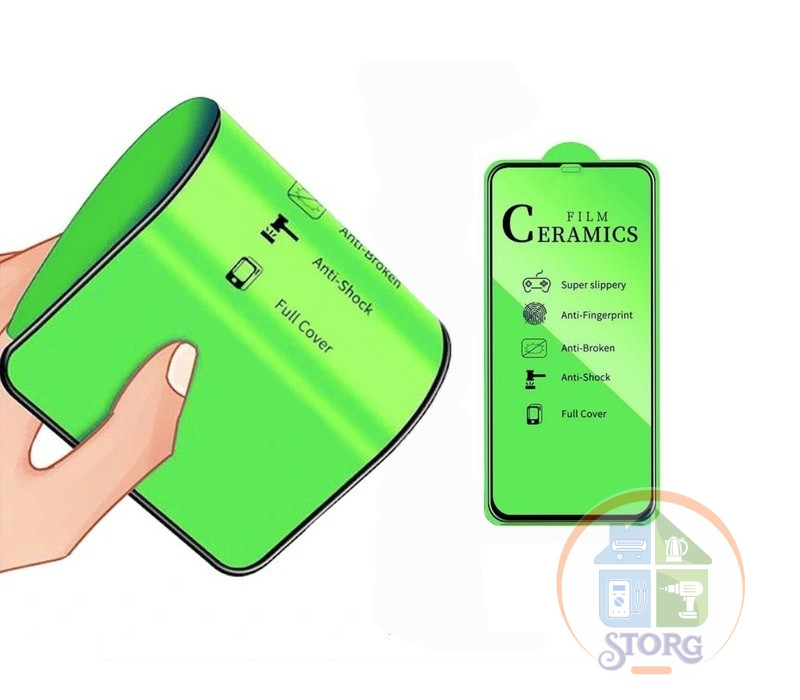 Пленка защитная 9D Full CERAMICS 25/1 iPHONE 11 / XR BLACK
