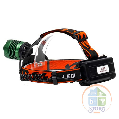 Налобный фонарь T6 LED 20w ИСКРА IR-41, 1 Режим свечения, 2 Аккумулятора
