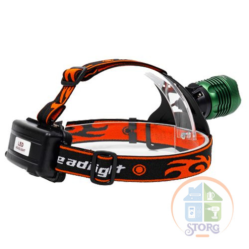 Налобный фонарь T6 LED 20w ИСКРА IR-41, 1 Режим свечения, 2 Аккумулятора