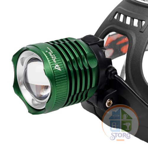 Налобный фонарь T6 LED 20w ИСКРА IR-41, 1 Режим свечения, 2 Аккумулятора