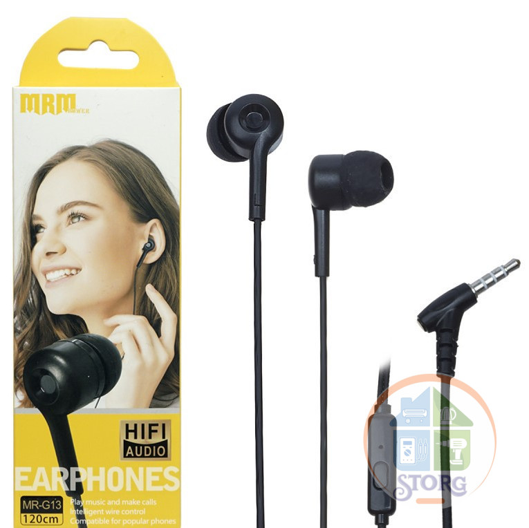 Наушники проводные с микрофоном MR-G13 black