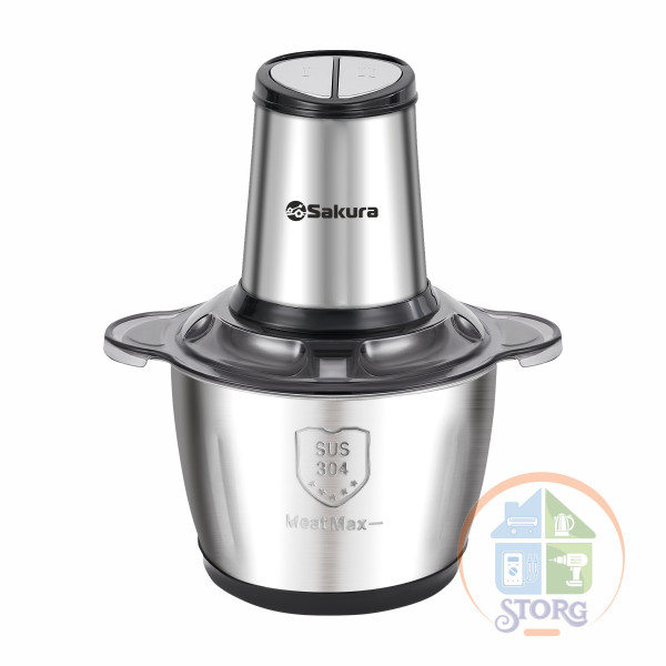 Чоппер SAKURA SA-6271BS 800Вт нерж. чаша 3 л Чоппер SAKURA SA-6271BS 800Вт нерж. чаша 3 л