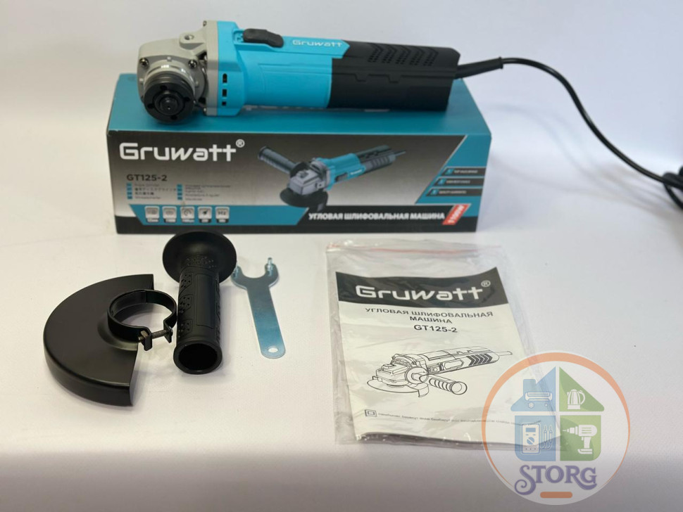 Машина угловая шлифовальная Gruwatt AG012, 125 мм, 1100 Вт, 11000 об/мин