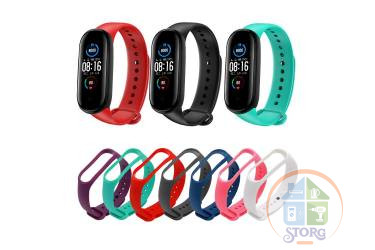 Силиконовый ремешок для Xiaomi Mi Band 5/6 желтый