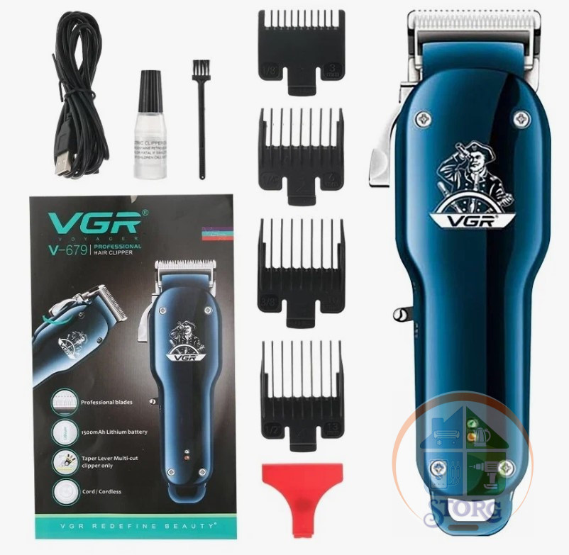 Машинка для стрижки VGR V-679 Professional , 180 мин, Самозатачивающиеся ножи