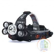 Фонарь налобный светодиодный HeadLamp S-TORG H-T560-T6 (T6 Led,2500 Lm,ЗУ авто,2 акб 18650)