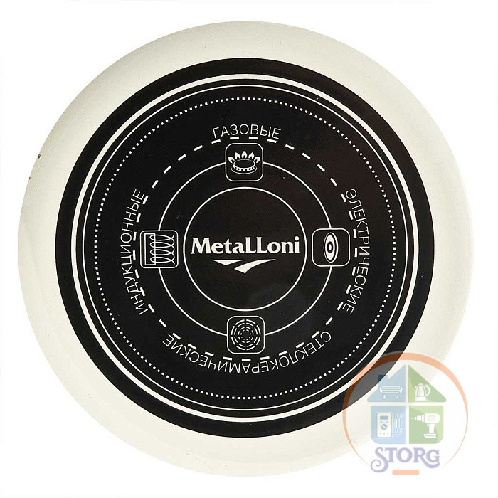 Чайник эмалированный Metalloni EM-1316 "Ирисы", с керамической ручкой 4,0л (6)