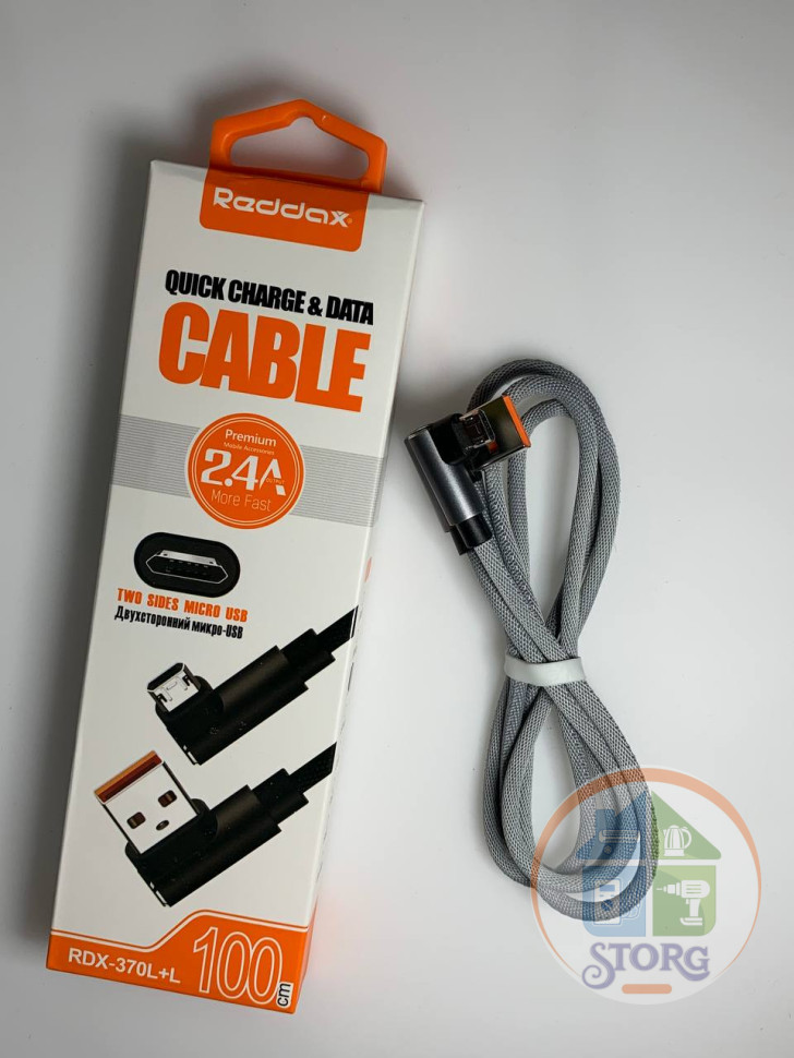 USB кабель Reddax RDX-370 L+L micro usb 1м обрезиненный (grey)