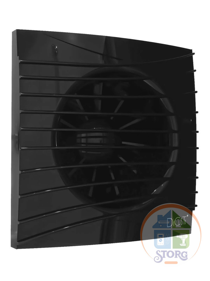 Вентилятор вытяжной SILENT 4C Obsidian с обратным клапаном D100, 155х155мм Вентилятор вытяжной SILENT 4C Obsidian с обратным клапаном D100, 155х155мм