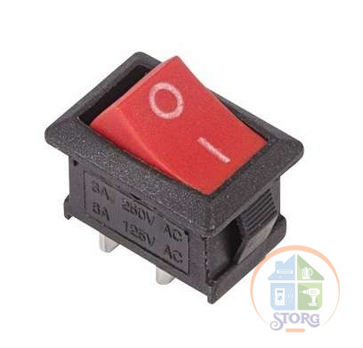 Выключатель клавишный 250V 6А (2с) ON-OFF красный Mini (RWB-201, SC-768) REXANT