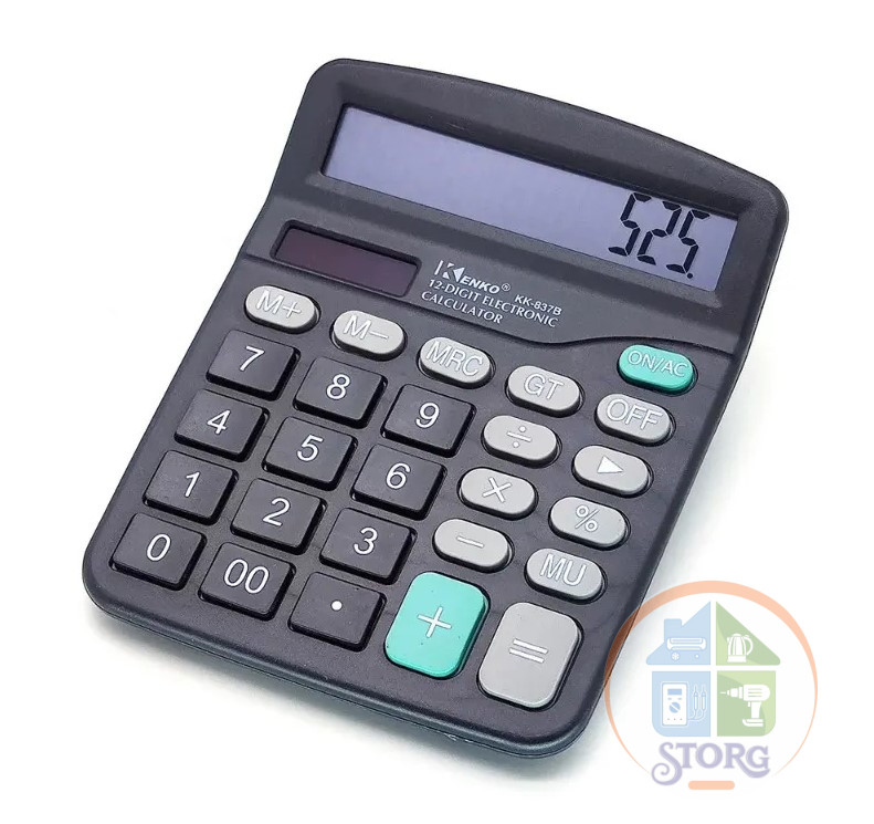 Калькулятор KENKO KK-837B (Черный; Настольный; 12 разрядный)