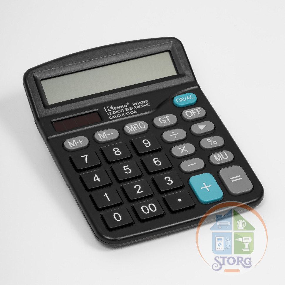 Калькулятор KENKO KK-837B (Черный; Настольный; 12 разрядный)