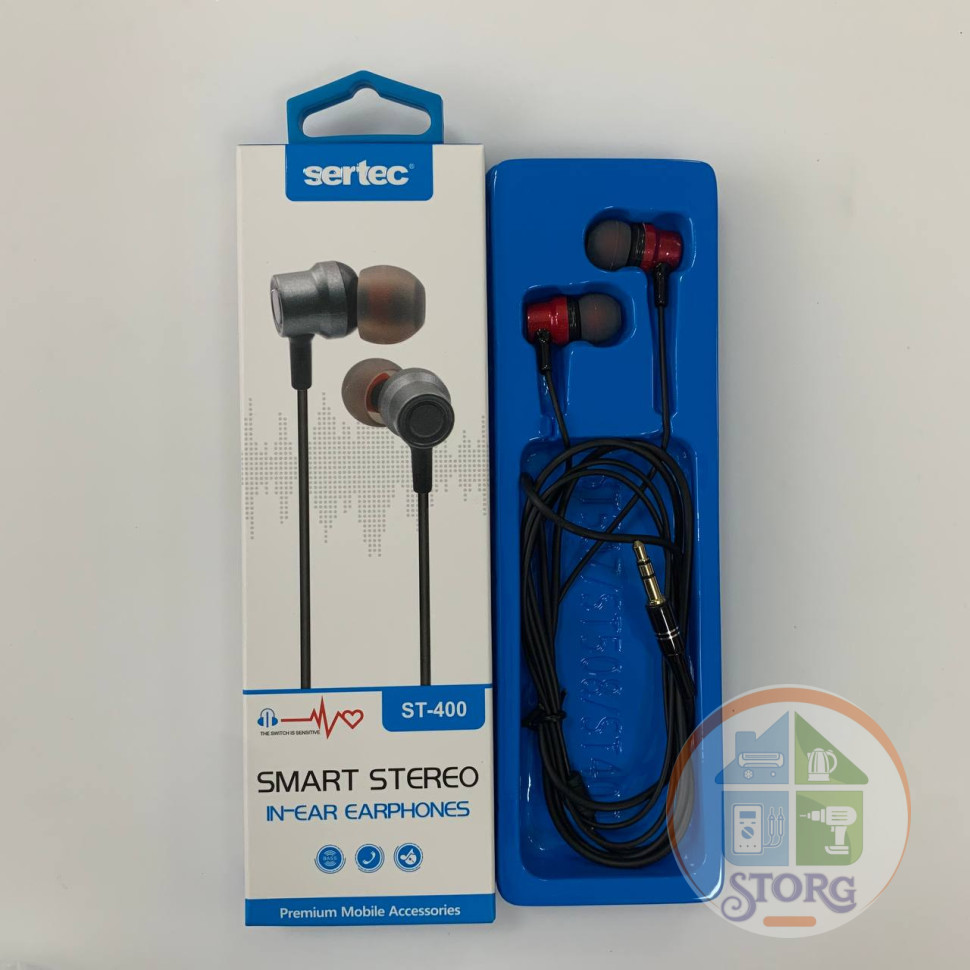 Вакуумные внутриканальные наушники SerteC ST-400 (red)