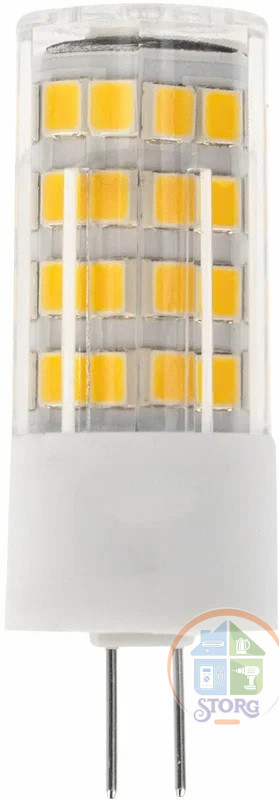 Светодиодная лампа Rexant капсульного типа JD-CORN G4 230В 5,5Вт 2700K (поликарбонат), теплый свет
