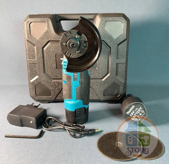 УШМ мини Макита 18V+2 аккумулятор в кейсе 520Вт, 2А•ч, диск макс.75мм  (Гр.30дн.)