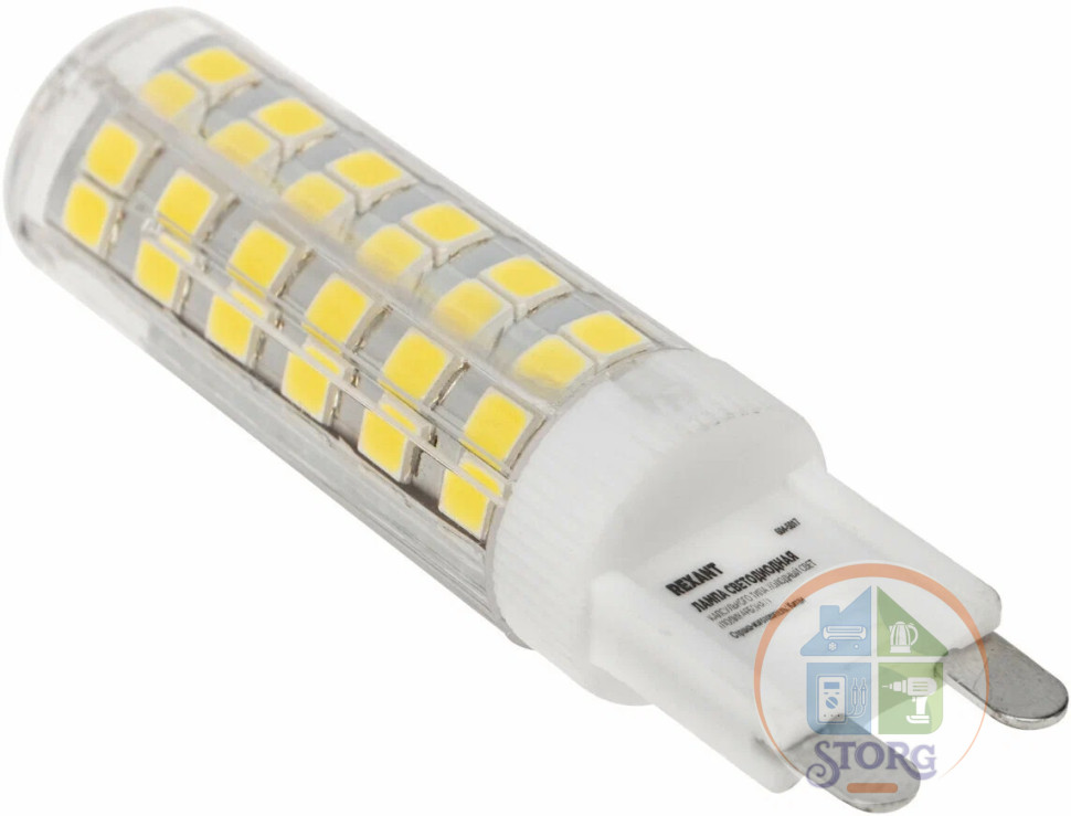 Светодиодная лампа Rexant капсульного типа JD-CORN G9 230В 5Вт 6500K (поликарбонат), холодный свет