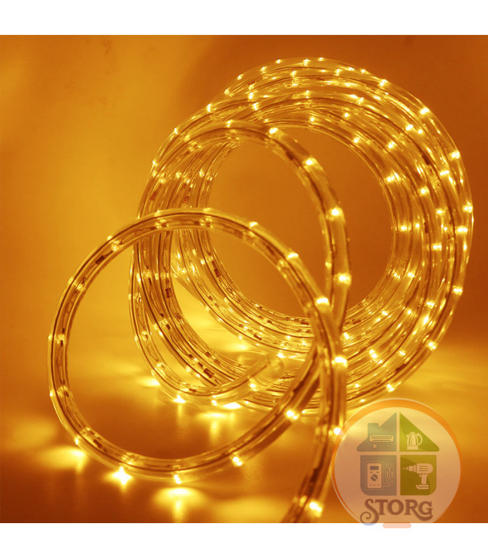Гирлянда светодиодная Шланг-Змея уличная дюралайт Led 10м ( жёлтый )