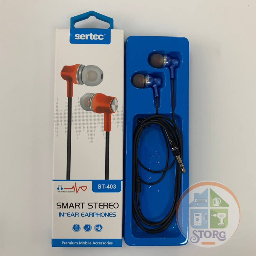 Вакуумные внутриканальные наушники SerteC ST-403 (blue)