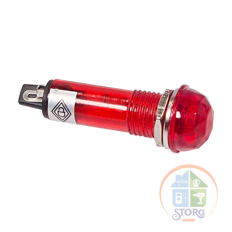 Индикатор ГРАНЕНЫЙ 10.2 220V красный (RWE-205) REXANT