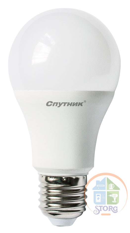 Светодиодная лампа Груша LED A60 10W/4000K/E27, Спутник, естественный белый