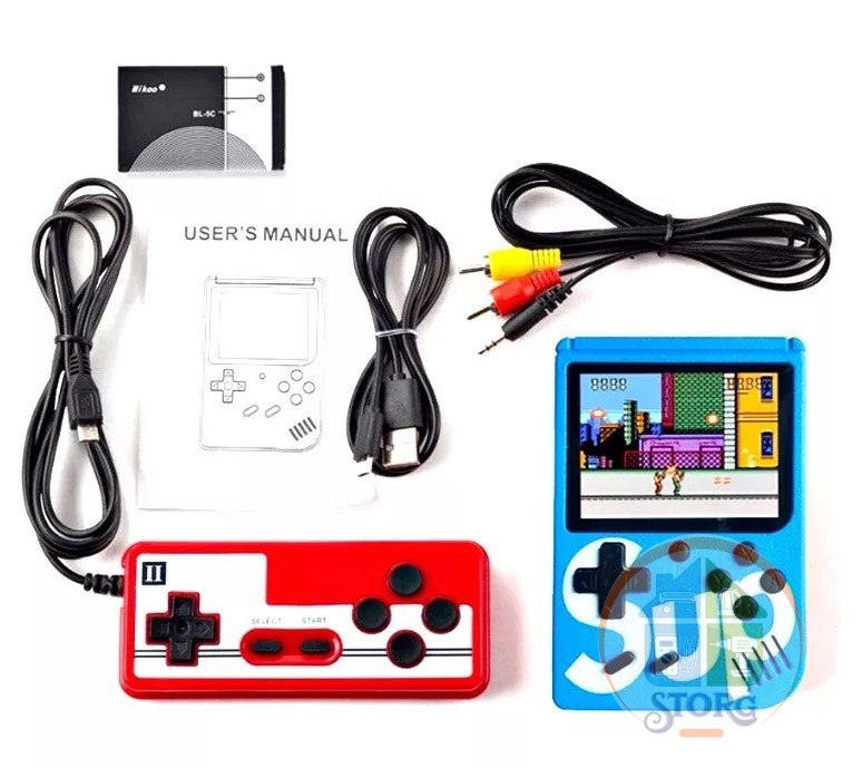 Портативная игровая приставка SUP Game BOX 400 in 1 c джойстиком, синий